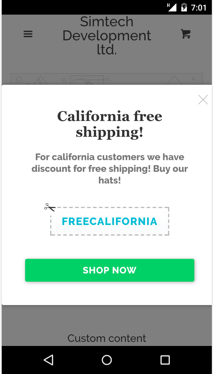 Geo Targeted Popup Functionality