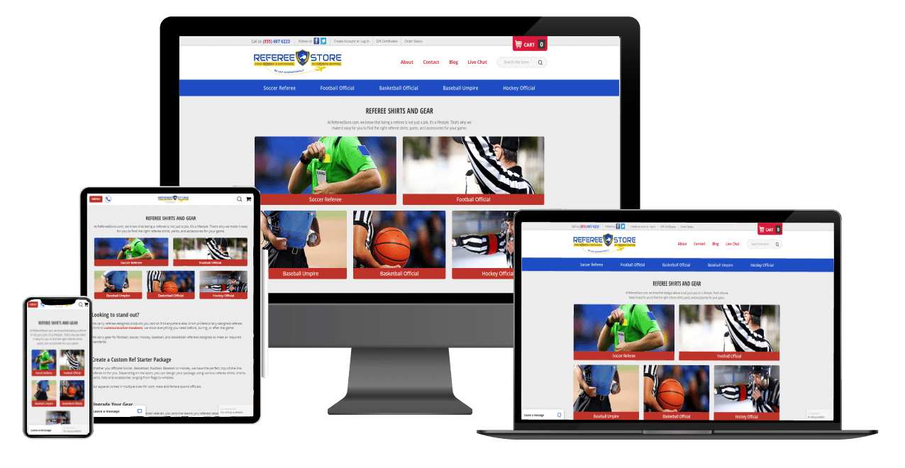 Referee Store Website